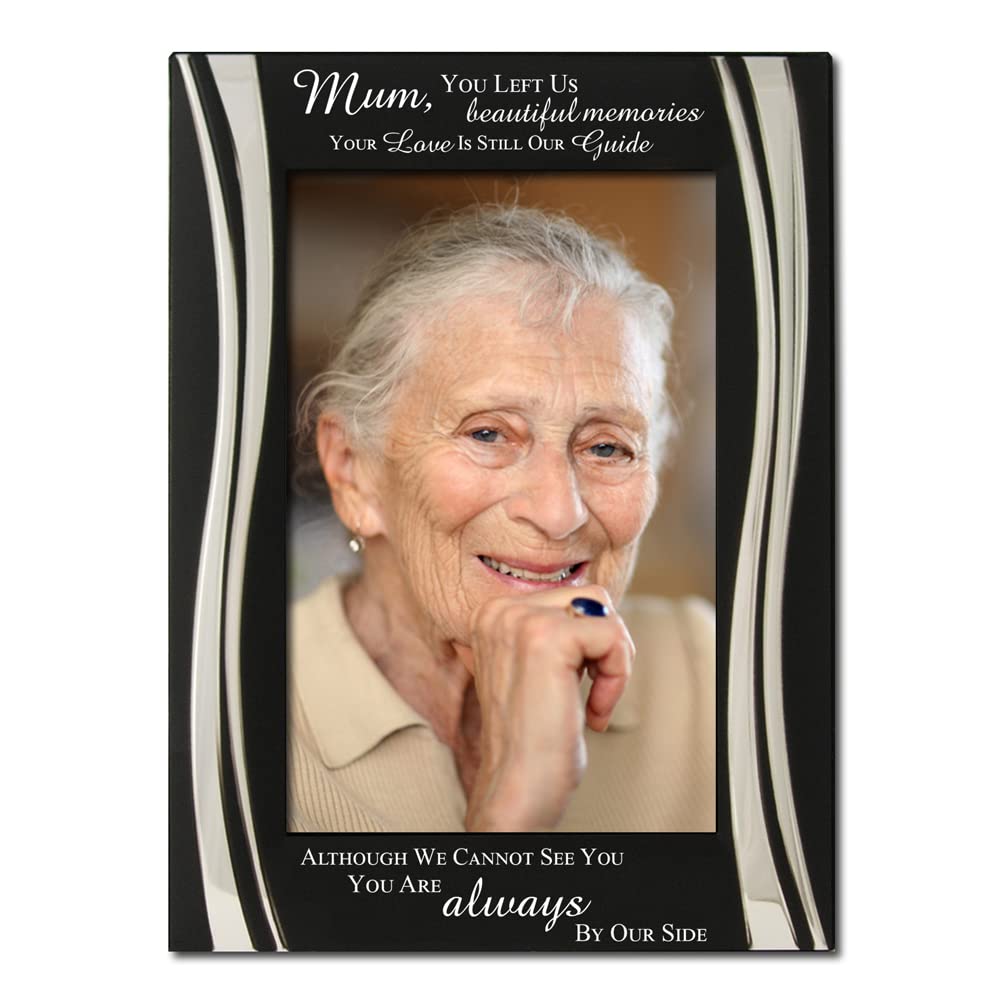 The Engraving Gallery Mum Bereavement Frame, Bereavement, Memorial, In Loving Memory Silver Plated Photo Frame, 4" x 6", Silver