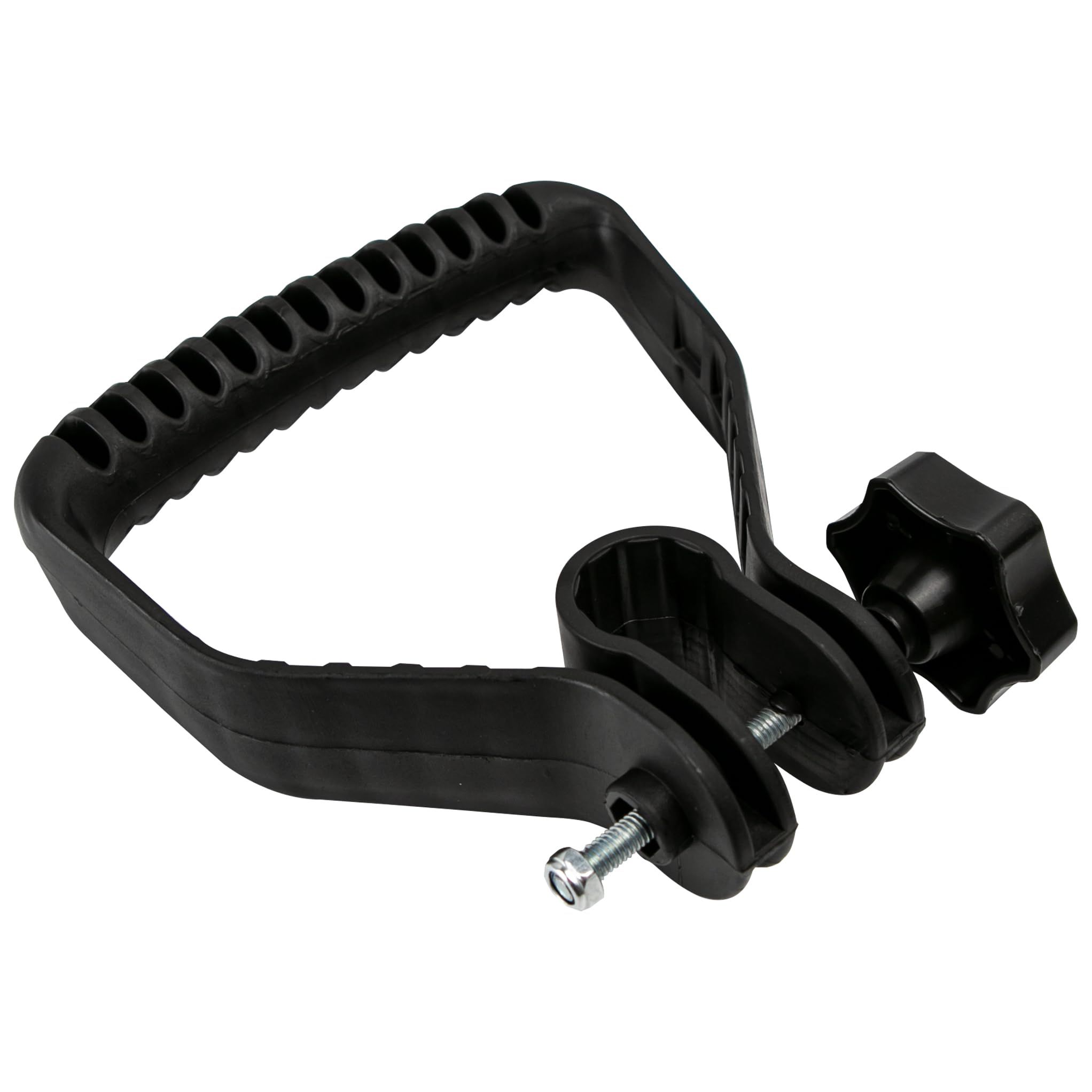 Photo 1 of BuleVina Universal Handle Bar: Loop Mounting Hardware Kit for String Trimmer Grip, Replacement for Weedeater Garden Lawn Cutter (Black)
