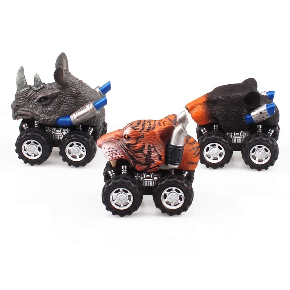 ZHMY Animal Pull back car, 6 PACK 2.8in MINI Animal Model Cars Gift Box 3-12 Year Old Boy and Girl Gifts (Animal01)