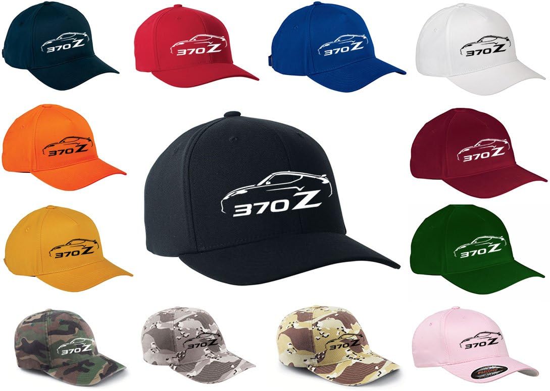 Nissan 370Z Coupe Sports Car Classic Outline Design Flexfit hat Cap