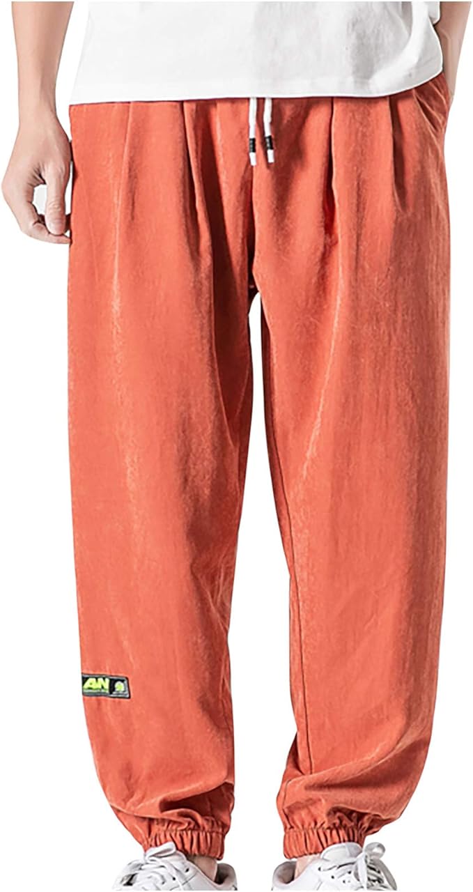 Men's casual and comfortable leisure trousers, plain sports trousers