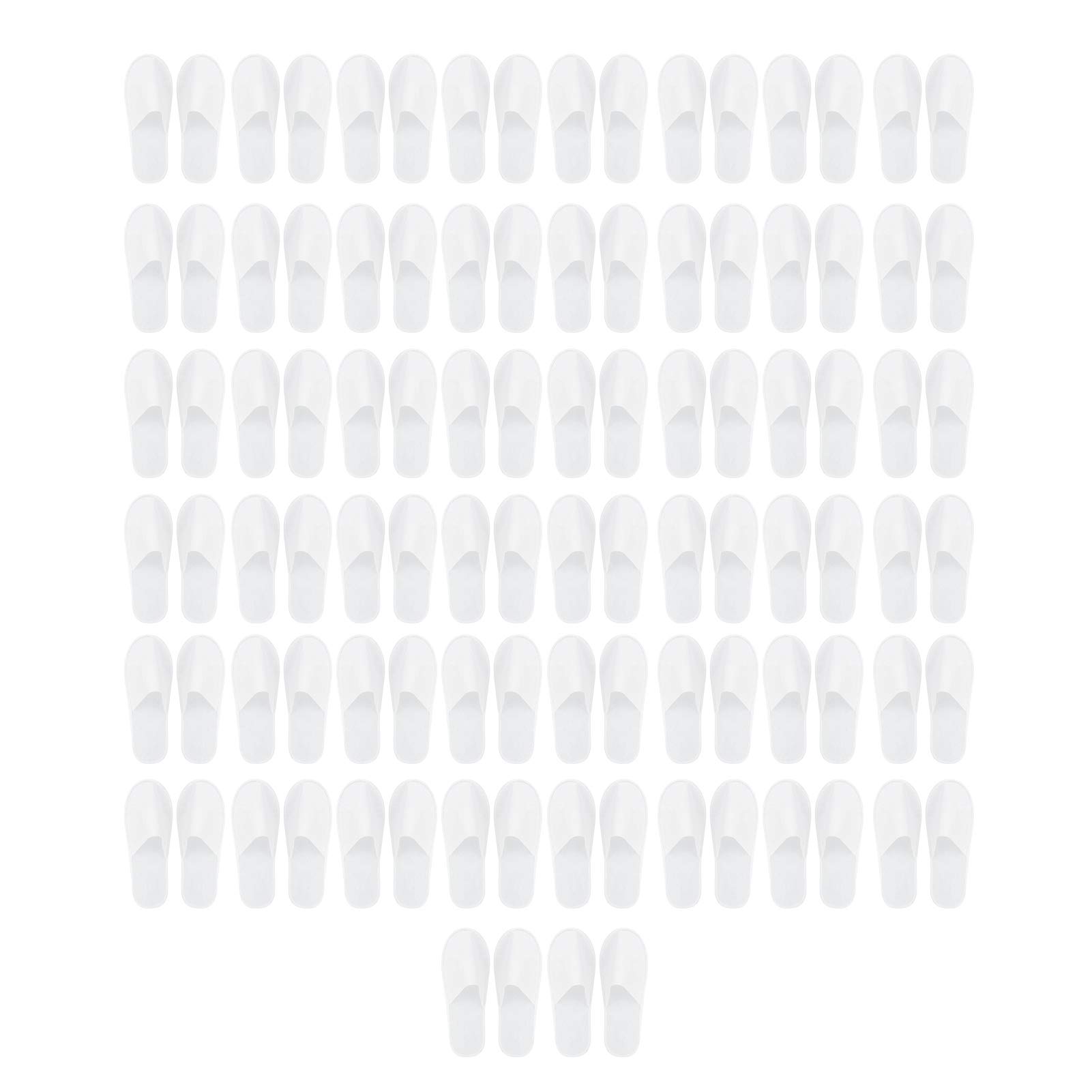 Disposable Slippers 50Pair Portable Unisex Non Slip Disposable Slippers For Home Spa Hotel Party Guest 3Mm Nonwoven White Board (3MM non-woven whiteboard)