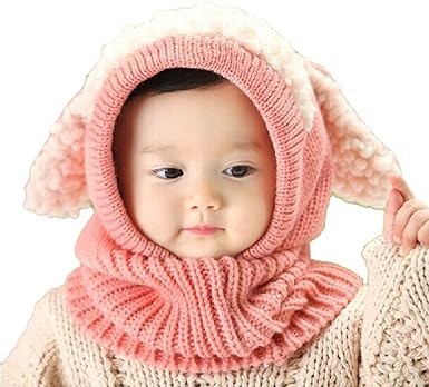 Koineco Wollmütze für Baby-Jungen- und Mädchen, mit Welpenmotiv