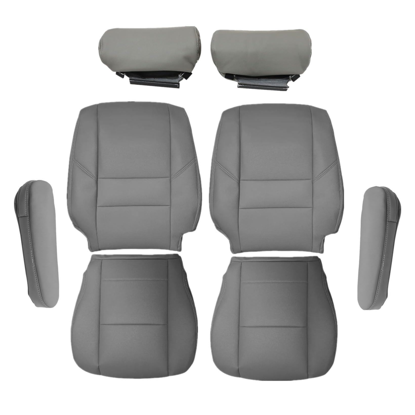 nlqr front driver & passenger side bottom & top lean back & armrest cover & headrest cover replaceme