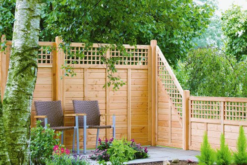 Lamellenzaun Indiana B180 x H180 cm aus Douglasie – Bild 3