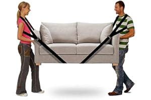 CONYEE Moving Straps, 2-Person Lifting Straps for Moving Furniture, Lifting and Moving System Shoulder Belt for Carry Heavy Furniture, Appliances, Mattresses, Lift Heavy Objects up to 800 lbs(Black)