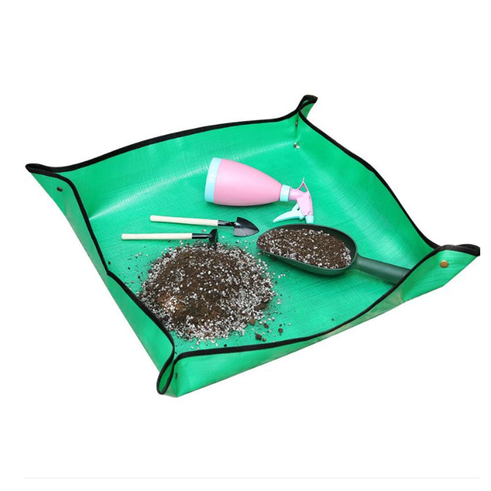 Plant Repotting Mat Waterproof Gardening Transplanting Mat Foldable Gardening Pot Pad Anti Dirty Planting Operation Mat for Home Garden Plant Care (100cm×100cm)