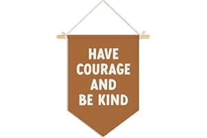 Wheatwin Classroom Motivational Have Courage and Be Kind Wall Hanging Pennant Flag Banner, Inspirational Wall Decor for Kids Toddler Nursery Bedroom Playroom 15x11 Inch