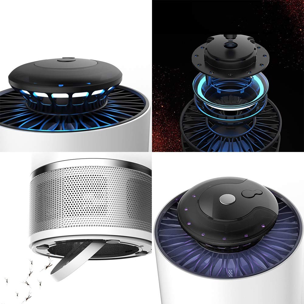 Ds 蚊キャッチャー 蚊キラー 国内送料無料 屋内 寝室 研究などに適した純粋な物理的な蚊トラップの殺虫剤ランプを閉じ込めているホームインテリジェントな光制御多次元立体蚊取り Color Size Black A B07t48msw3