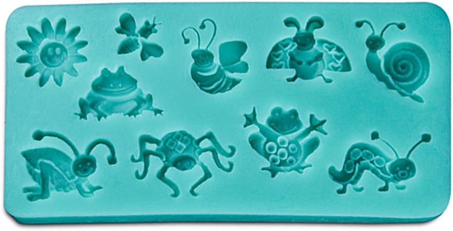 Factorykiss Random Color Cute Animal Insects Silicone Mold Mould for Fondant Chocolate Cake