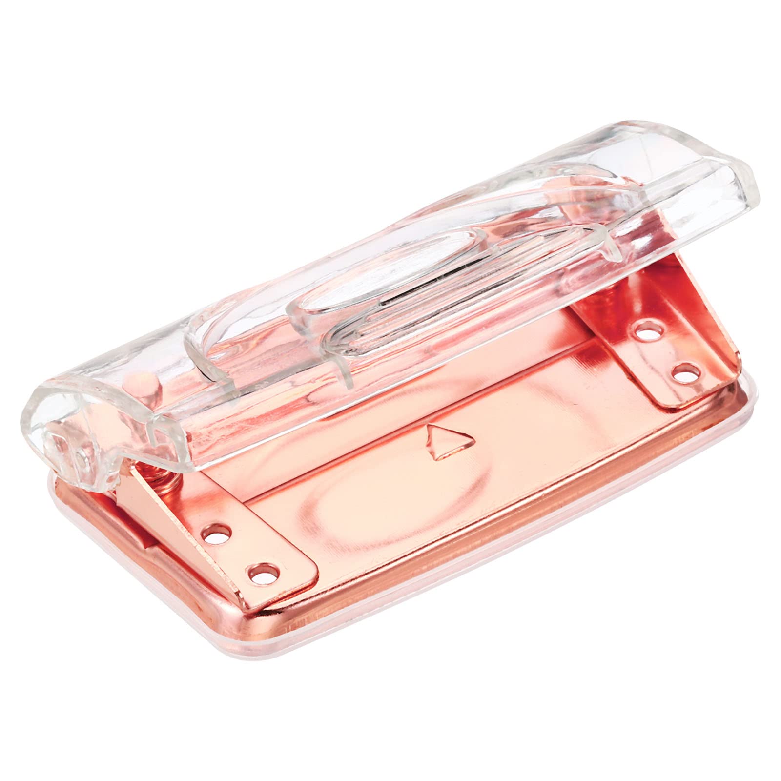 PATIKIL Acrylic Paper Puncher, Portable 2 Holes Manual Effortless Desktop Accessories Planner Punch for Handheld DIY Card Home Office, Rose Gold