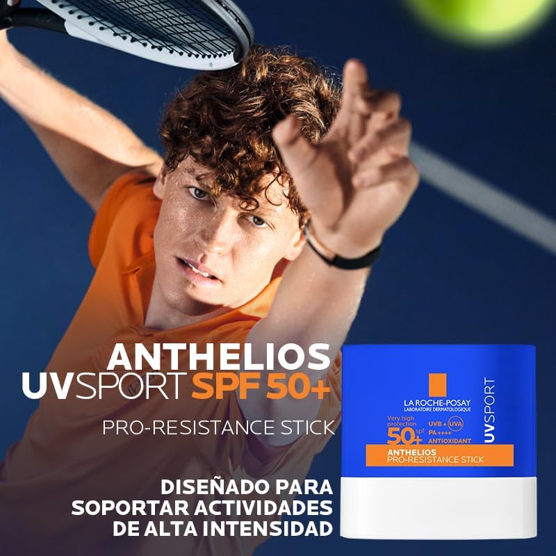 La Roche Posay Anthelios UVSPORT pro-Resistance Stick SPF50+, com Mexoryl400 e vitamina E, todos os tipos e tons de pele, 10ml