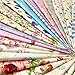 240pcs Fabric Squares Sheets Lovely Floral Pattern Pack Assorted Sewing Quilting Fabric for Craft 4