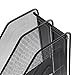MONBLA 4 Tier Paper Organiser Magazine Holder Rack Stand Black Mesh Compartment Office Desk Document File