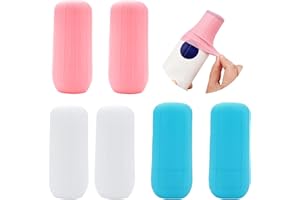 BBGifts 6 PCS Reusable Elastic Sleeve for Leak Proofing Travel Container in Luggage, Silicone Leak Locks for Travel Sized Toiletries Skins, Travel Accessories Gadgets for Women Girl