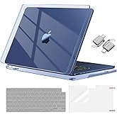 MOSISO Compatible with MacBook Air 13 inch Case 2026-2022 M4 A3240 M3 A3113 M2 A2681,Surpass Natural Beauty Hard Shell&Keyboard Cover&Screen Film&Type C for MacBook Air 13.6 inch Case,Crystal Midnight