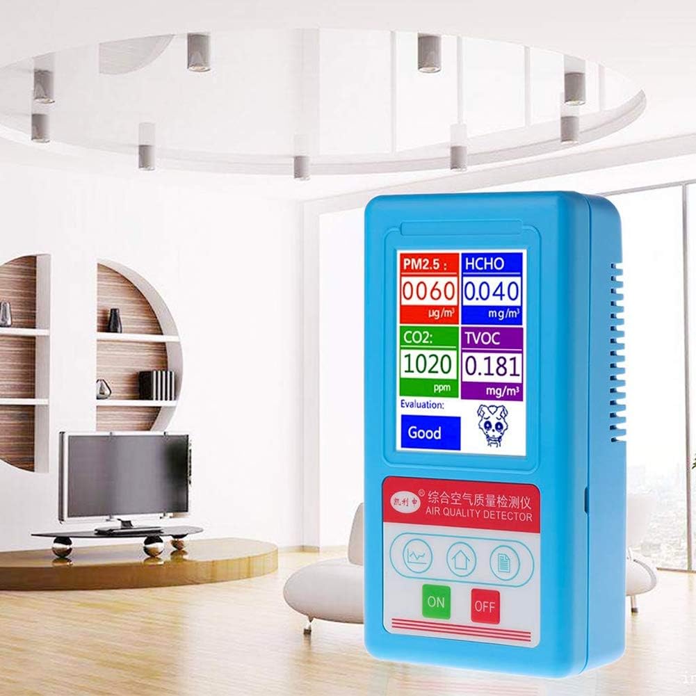 LCXNN Detectores de Gas,Formaldehído Detector Tres Tipos de Visualización de La Interfaz,Aire de Detección / CO2 + HCHO+ PM2.5+ PM10 + PM1.0 +COVT Partículas: Amazon.es: Hogar