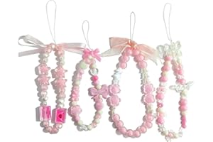 Homvog 4 Pieces Cute Phone Charms Beaded Phone Strap Aesthetic Y2K Cell Phone Keychain Cute Bear Butterfly Heart Cool Phone Charm for Phone Bag Keychain Airpods Camera Pendants Decor