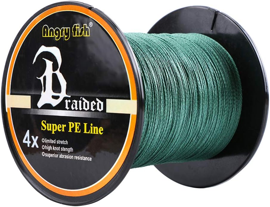 Adeeing Braided Fishing Line 20LB-80LB Test 4 Stands Super Strong PE Fishing Line Dark Green