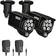 Tonton 2Pack LED IR Illuminator Wide Angle 8-LEDs 90 Degree 100Ft IR Infrared Flood Light, Compatible for CCTV Security Cameras,IP Camera,Bullet Camera,Dome Camera(Black)