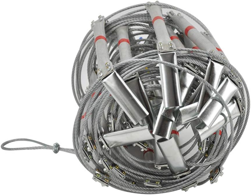 FIREDUXYL Emergency Aluminum Escape Rope Ladder, 32 ft (4 Story) High-Altitude Work and fire Escape Rope Ladder, Outdoor Portable Construction Ladder