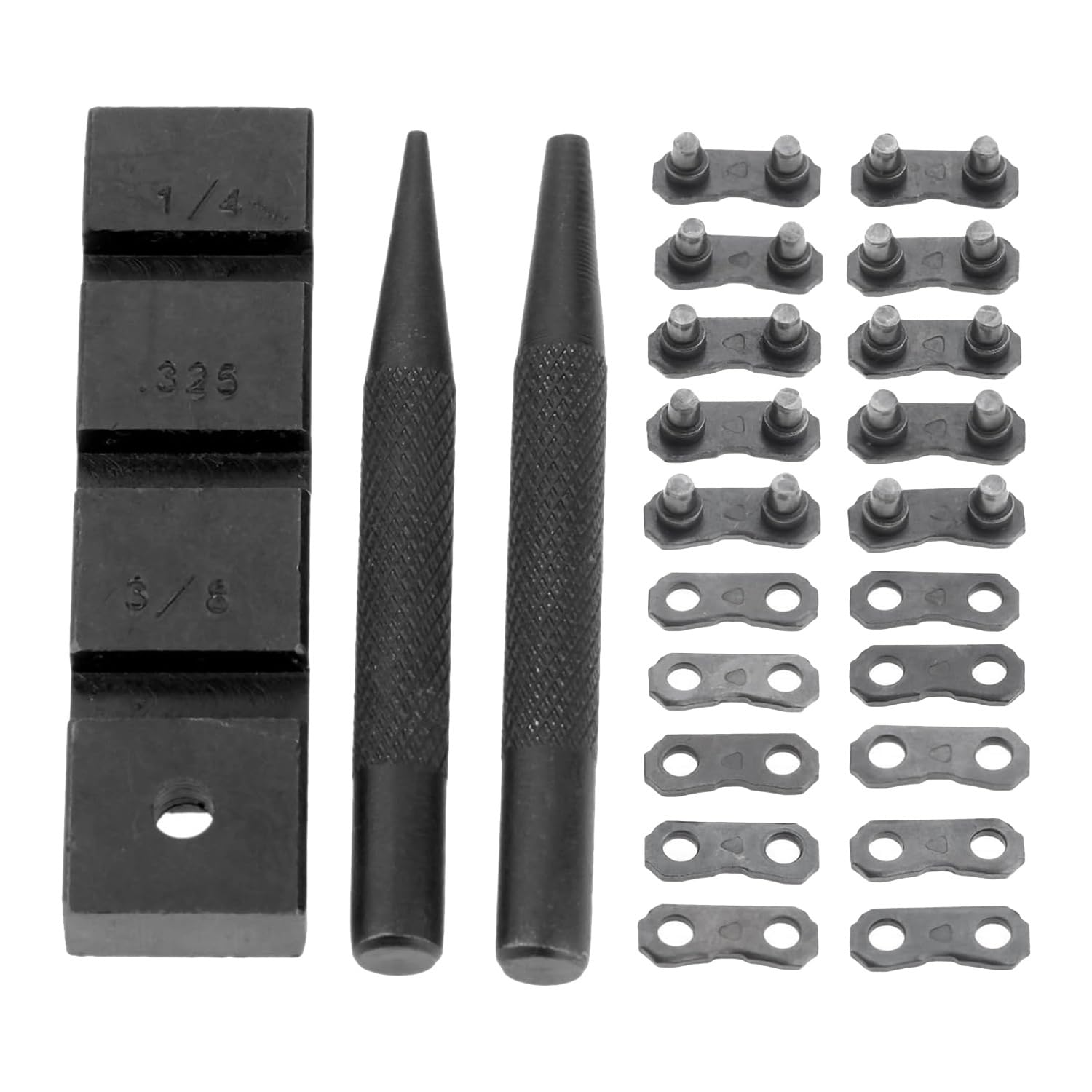Wisyurt 3 Pieces Chainsaw Breaker Chainsaw Repair Repair Tool Kit Accessories with 10 Sets 0.325 Chainsaw Chain Connector Link Repair