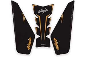 TZMAPU Compatible Kawasaki Ninja 400 Tank Pad,Motorcycle Tank Protector,Non-Slip Fuel Tank Sticker Kit Rubber Protective Pads Kawasaki Ninja 400 Accessories(400 Orange)