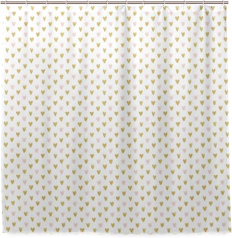 Amazon Miscery シャワーカーテン 均等に配置された手スケッチハートイラストバレンタイン 防水 バスカーテン 浴室 脱衣所 洗面所 間仕切り プライバシー保護 取付簡単 180ｘ180cm さまざまなパターン シャワーカーテン ホーム キッチン オンライン通販