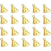 GUZUHUKU 20pcs Cheese Charms Food Pendant Charms for DIY Jewelry Making, Keychain & Crafts