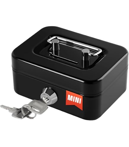 Sparco All-Steel Cash Box With Latch Lock - 11x7.75x4 Inch Money Box With Removable Tray