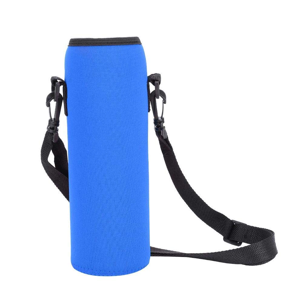 VGEBY1 Water Bottle Holder Sleeve Protection Anti-scald Protective Cover with Shoulder Strap for Portable Water Bottle 3 Colours for Outdoor Activities (Blue)