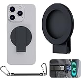 CCSamll Magnetic Belt Clip Holder with Anti Theft Phone Chain, Detachable Secure Clip Holster for Hiking Travel Outdoor Climbing for Apple iPhones Samsung Google Moto Xiaomi Strong Mag Black