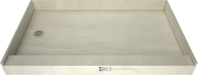 Tile Redi USA P3048L Single Curb Shower Pan with Left Drain Best Shower Pans