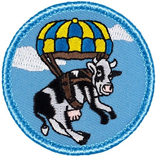 Parachuting Cow Patrol Patch - 2