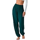 Lotus and Luna Women's Harem Pants Thai Pants for Beach & Lounge High Waisted Flowy Boho Pants Genie Pants Yoga Pants