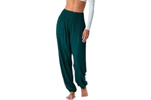 Lotus and Luna Women's Harem Pants Thai Pants for Beach & Lounge High Waisted Flowy Boho Pants Genie Pants Yoga Pants