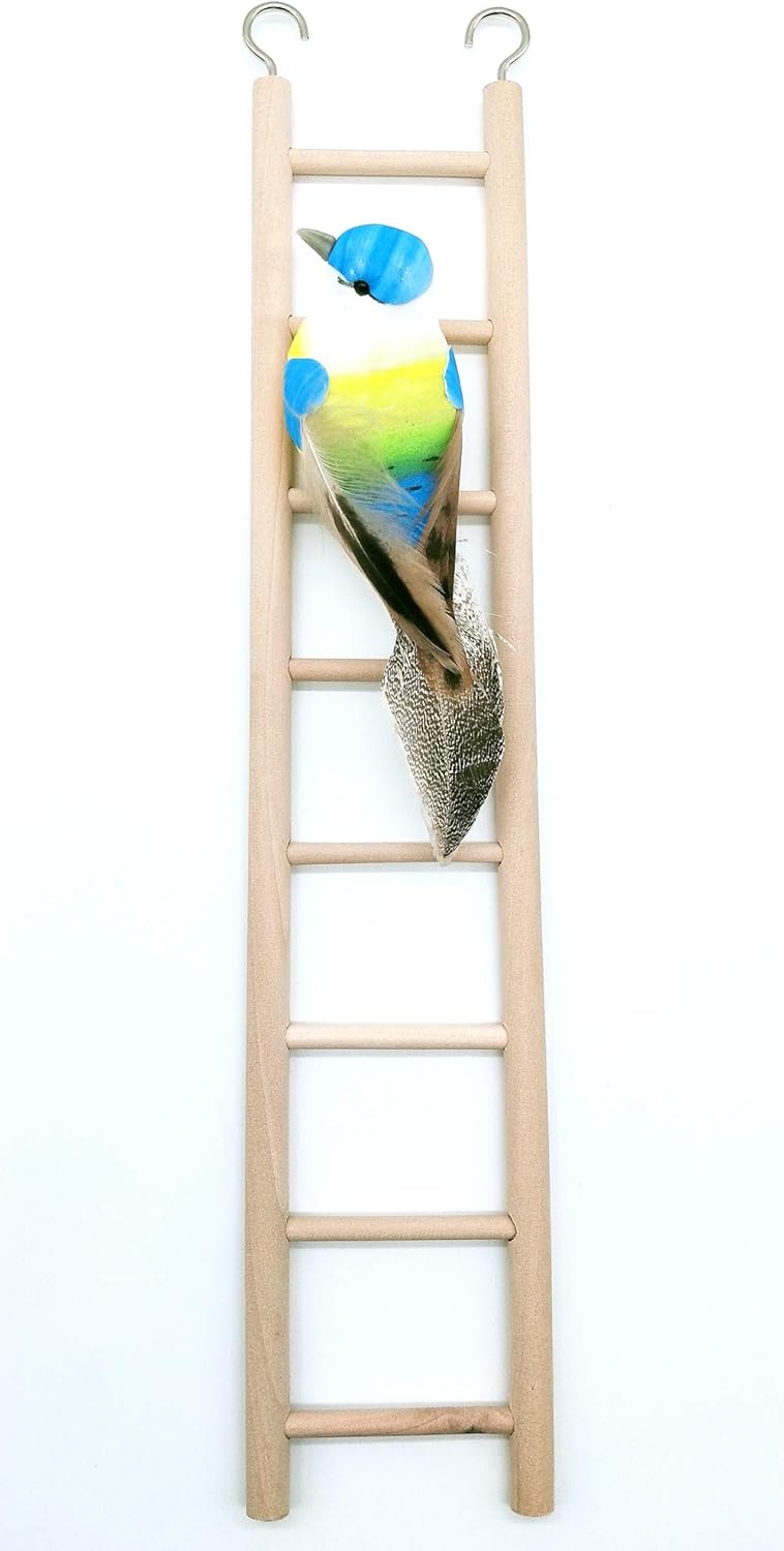 lwingflyer 2pcs Wooden Ladder for Bird Parrot Ladder Climbing Toy Birdie Basics (6 Step & 8 Step) : Pet Supplies
