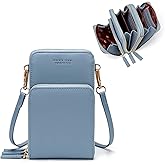 myfriday Small Leather Crossbody Bag for Women with Guitar Strap Mini Crossover Bags & Shoulder Purses with 2 Card Slots