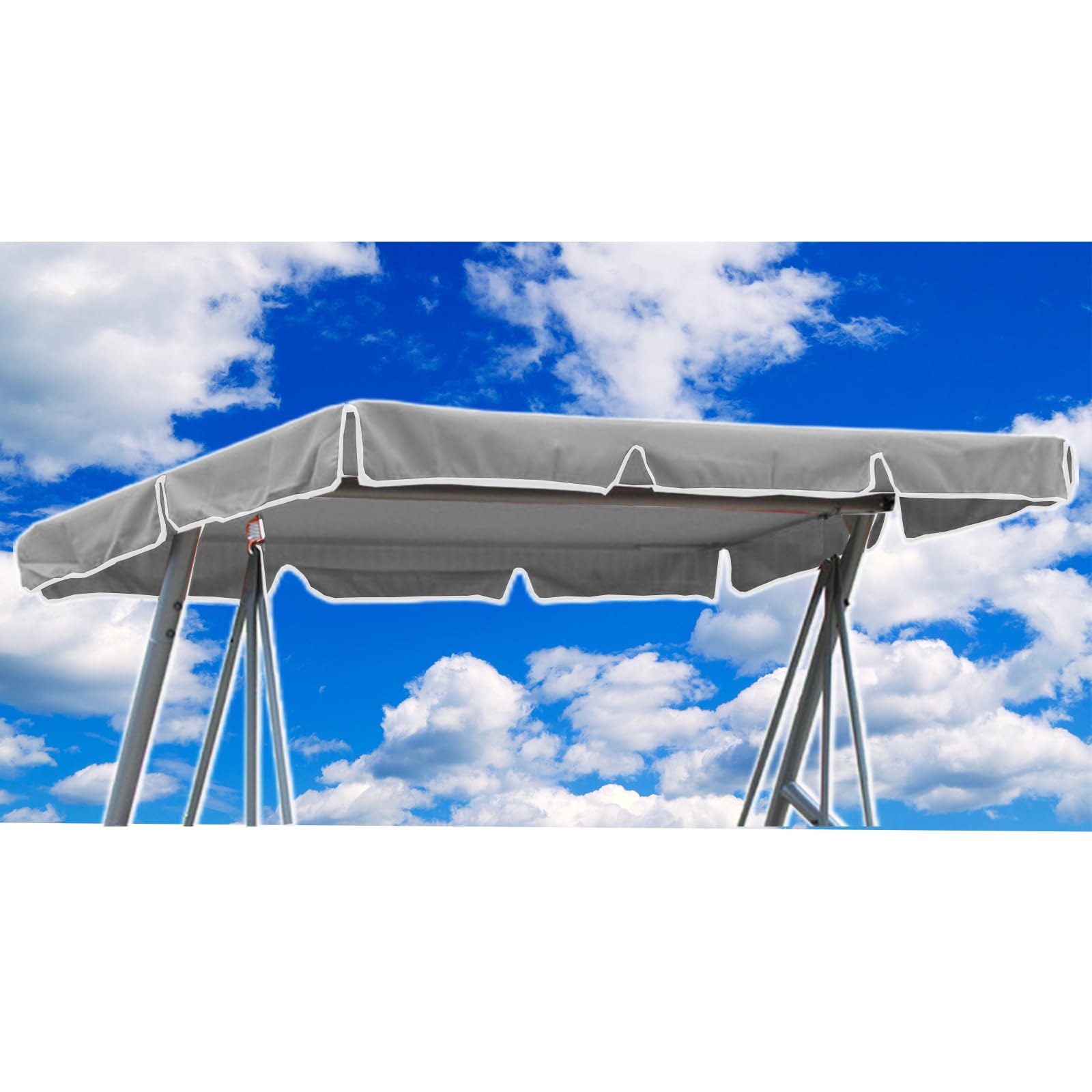 Universal Replacement Cover for 3 Seater Garden Swing Roof Replacement (Grau)