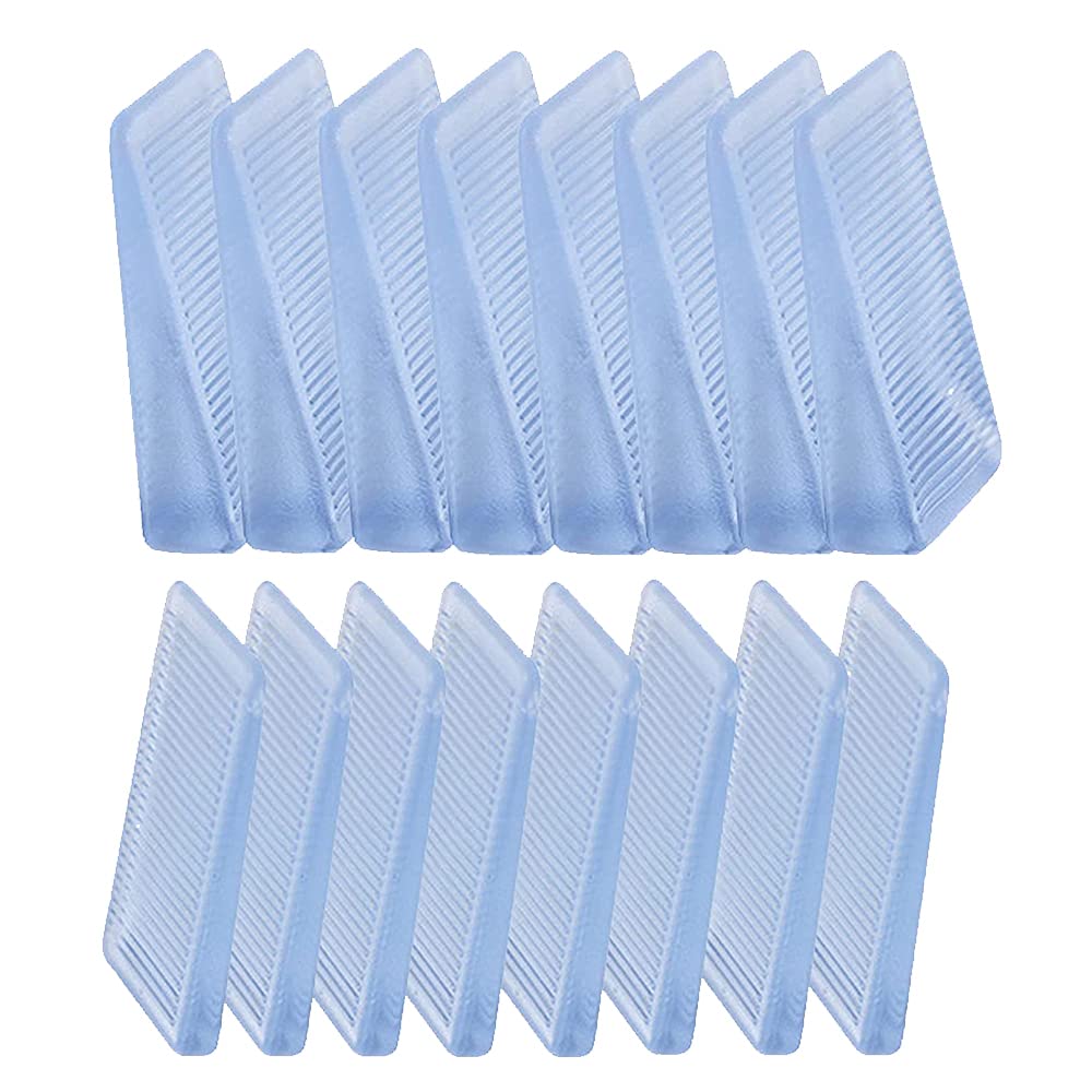 THETAG Furniture Leveling Wedges - 16pcs Rubber Shims for Uneven Floors (4x0.5cm, 4x1cm) - Non-Slip, Anti-Scratch, Reusable - Ideal for Desks, Tables, Doors, Cupboards - Durable & Versatile