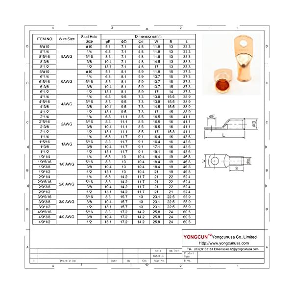 T04-Yongcun-Cable-Lugs-Battery-Terminals-Tubular-Cable-Lugs-Copper-Lugs