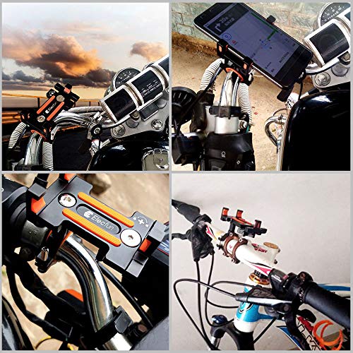 ELECFUN Bike Phone Mount, 360° Rotation Aluminum Phone Holder for Bicycle, Motorcycle, Adjustable Handlebar Rack for iPhone X 8 7 6 | Plus, Galaxy S9 S8 S7 | Plus, All 2.4"-3.7" Wide Phones