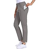 Hiverlay Womens Golf Pants Stretch Work Ankle Pants with Pockets Quick Dry Straight Business Casual Hiking Pants