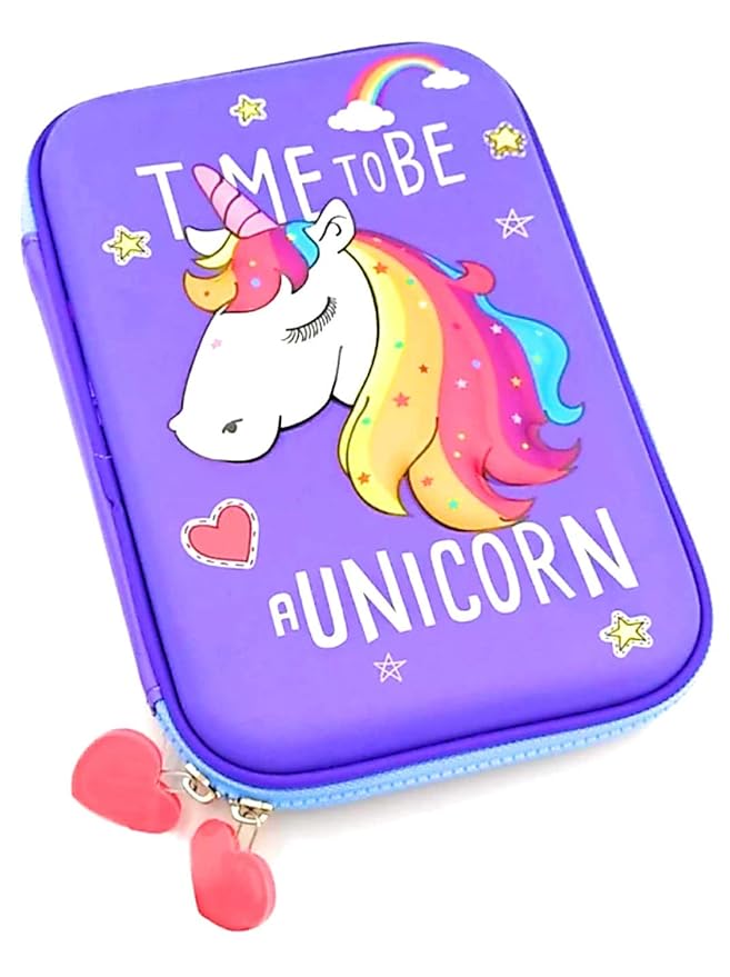 Decor Express™ Stylish 3D Unicorn Pencil Box, Large Capacity Pencil