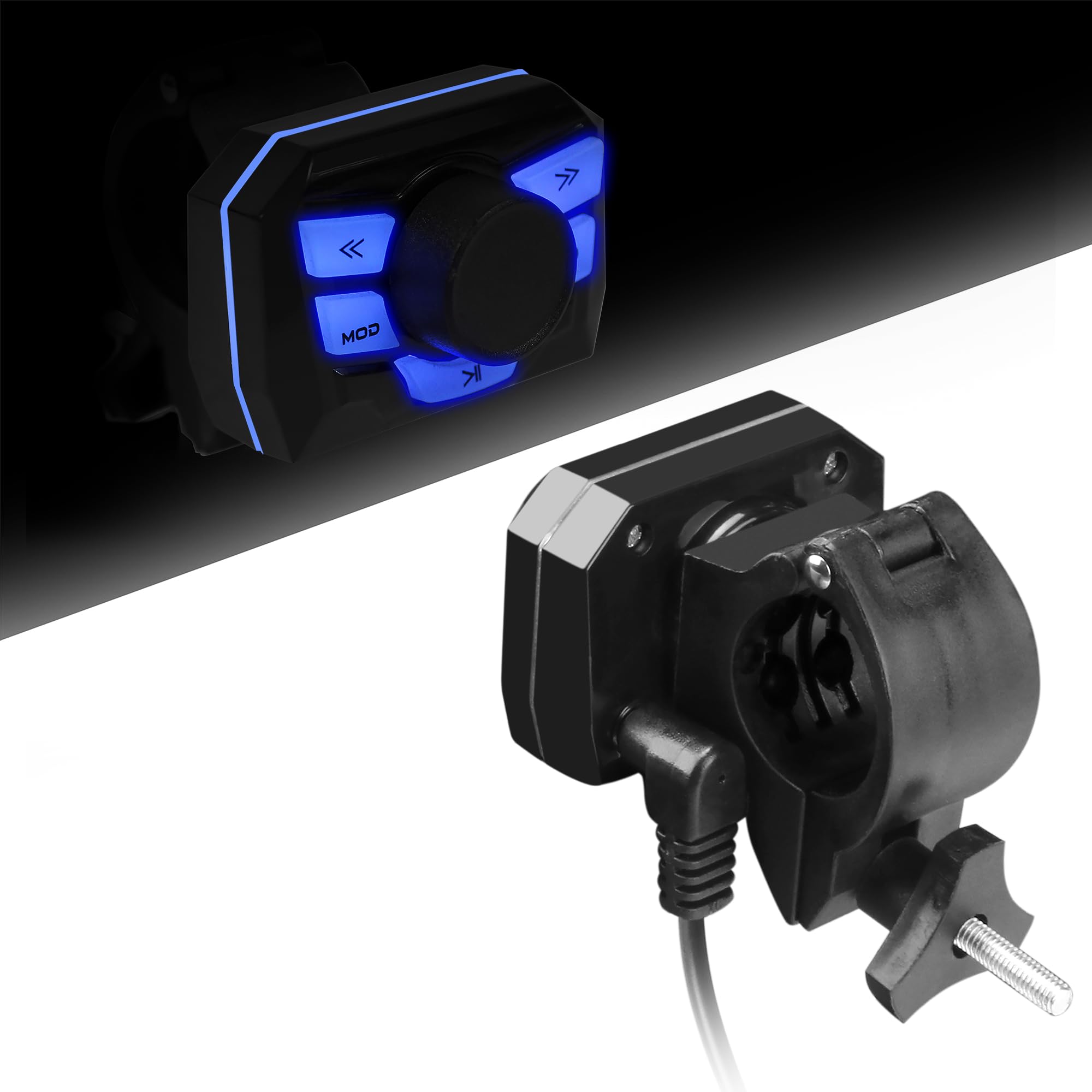 GoHawk Motorcycle Speakers Bluetooth, Waterproof Speakers and Amplifier Audio Sound System, Weatherproof, FM Radio, Volume Control, ATV UTV w/AUX in, USB, Micro SD