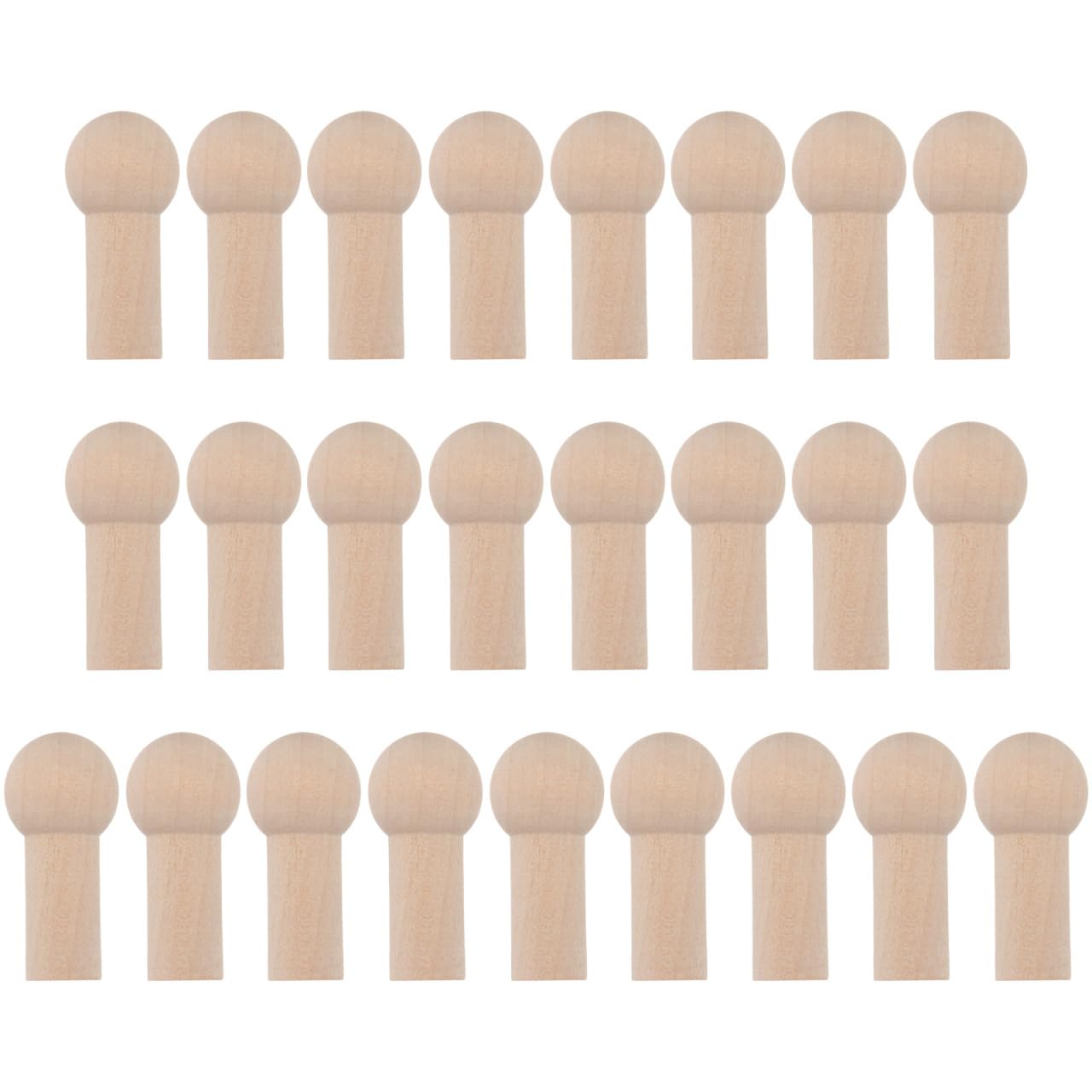 ULTNICE Wooden Hook Accessories 25Pcs Small Oak Shaker Pegs 2.01In X 0.91In X 0.59In Heavy Duty Wooden Coat Hooks for Clothes Hats Organizer Home and Shop Use