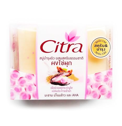 CITRA PEARL POWDER SOAP WHITENING SCRUB NATURAL HERBAL TAMARIND JUICE WHITENING SCRUBS + AHA + VITAMIN C & E
