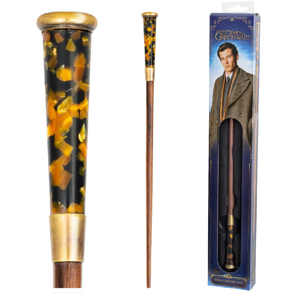The Noble Collection Theseus Scamander Wand In A Standard Windowed Box Wizarding World Wand - Fantastic Beasts Film Set Movie Props Wands