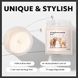 Makester Highland Cow Gifts Luxury Soy Wax Candle Vanilla Jasmine Sugared Almond view 3