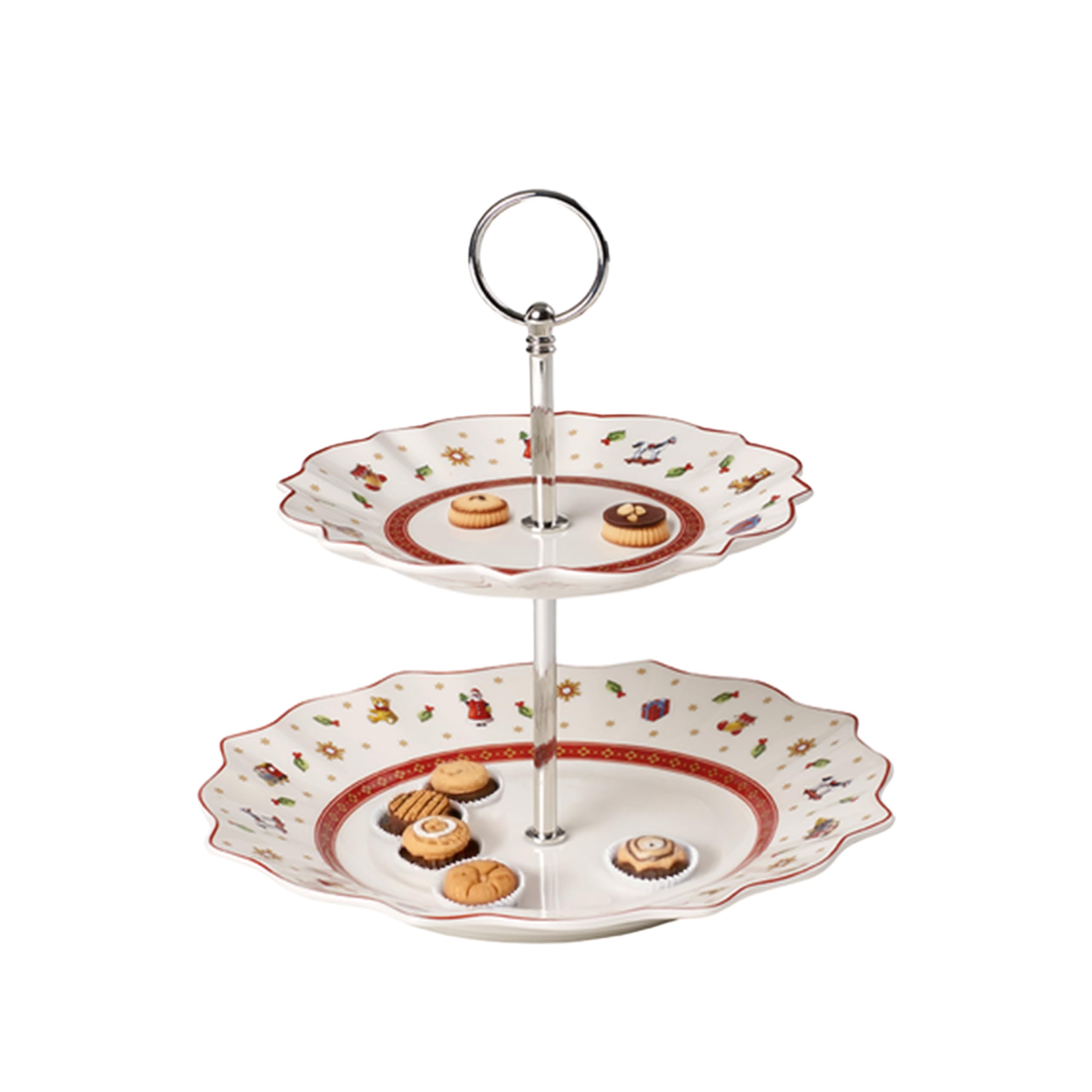 Villeroy & Boch – Toy's Delight Cake Stand Small, 3-tier Etagere 4 Pieces, Christmas Decoration Indoor, Table Decoration Xmas, Premium Porcelain — image 1